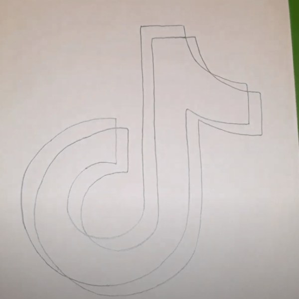 Знак тик ток раскраска