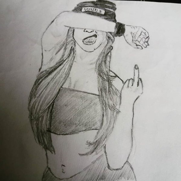 Рисунки карандашом крутые девушки