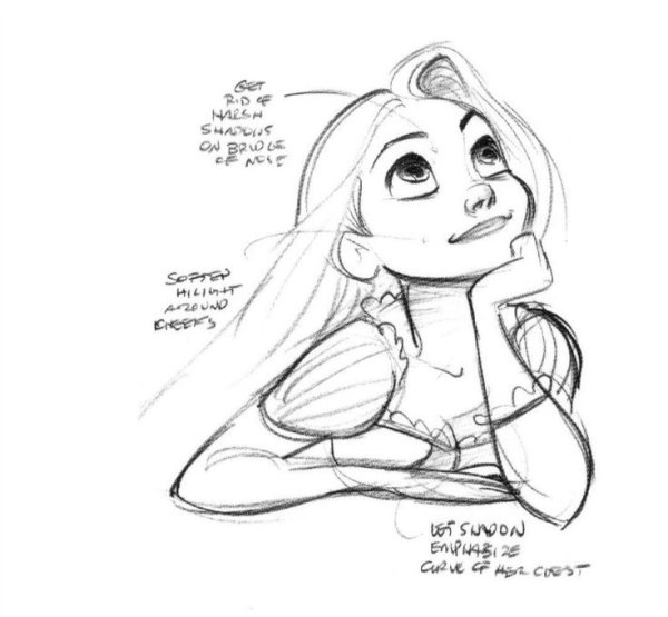 Картинки для срисовки Рапунцель