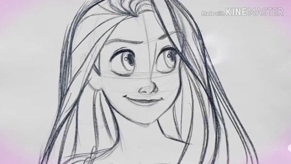 Учимся рисовать Рапунцель