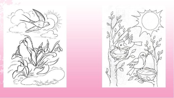 Весна детский карандаш