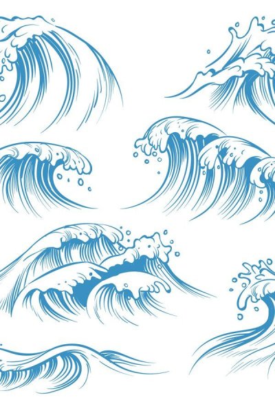 Волны векторный рисунок