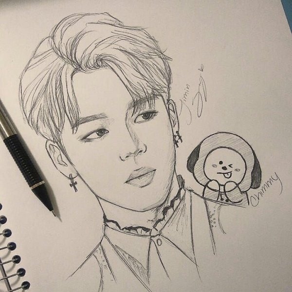 БТС для срисовки Чимин