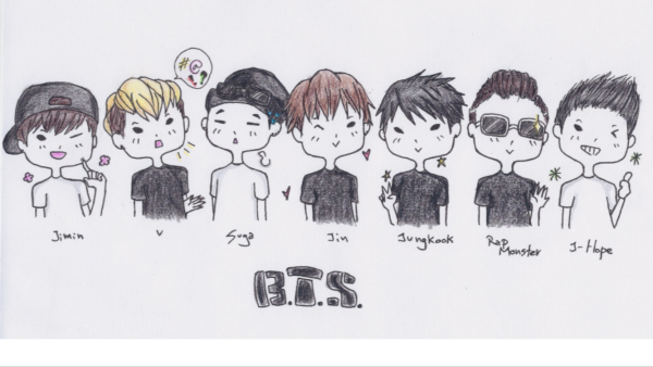 Рисунки БТС для срисовки легкие