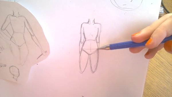 Мужской пресс для срисовки