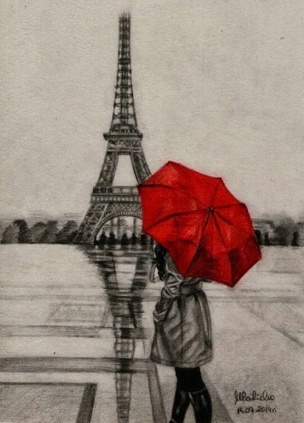 Лёгкие рисунки Париж