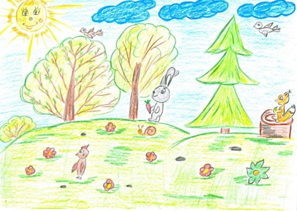 Раскраска остров с пальмой