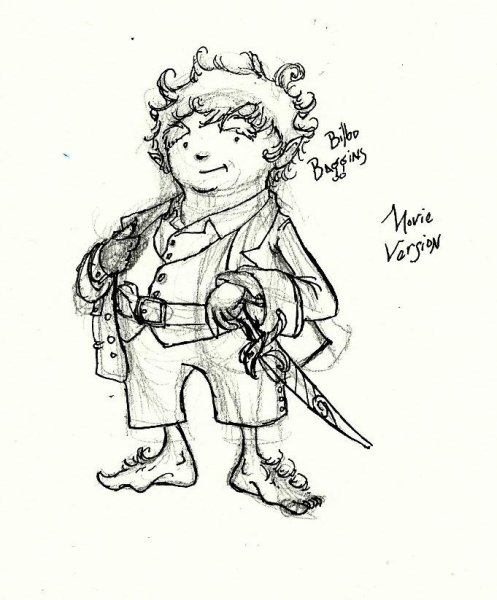 Хоббит Бильбо Бэггинс иллюстрация