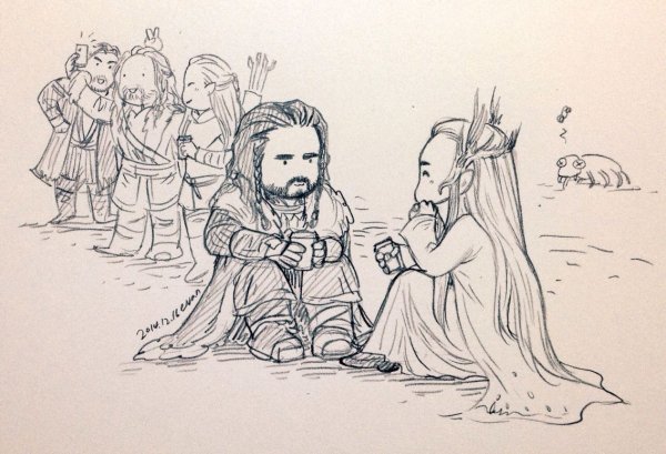 Леголас и Трандуил Гномы