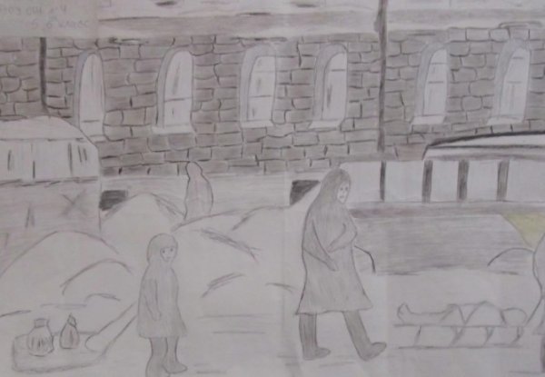 Рис о блокаде Ленинграда