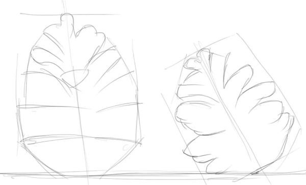 Шишка карандашом