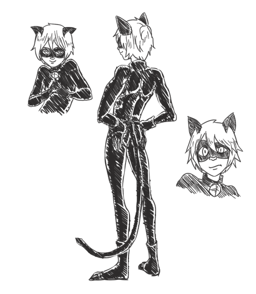 Супер кот карандашом для срисовки