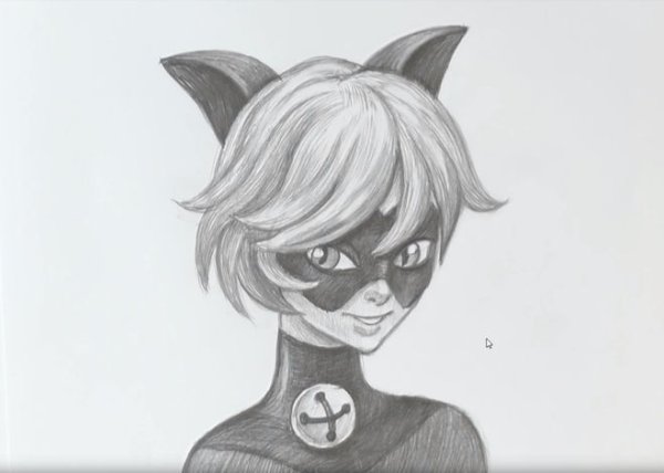 Легкий рисуется супер кот