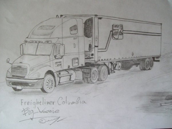 Фура карандашом