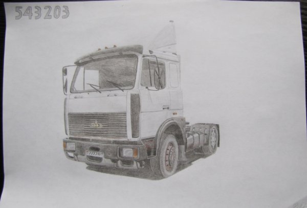 КАМАЗ 54115 нарисовать