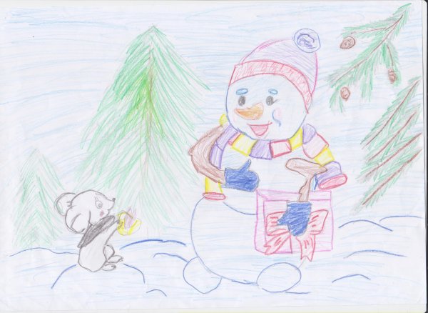Рисунок Зимушка зима 4 класс