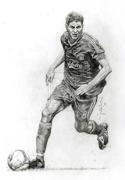 Набросок для рисования футболиста