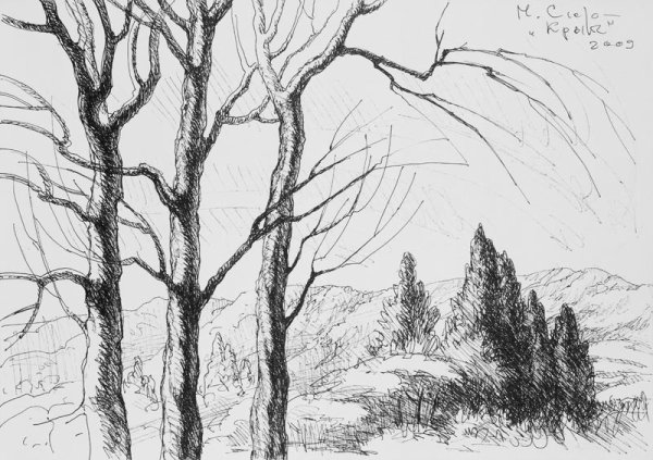 Рисование карандашом природа