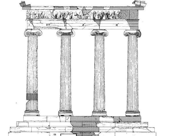 Храм Парфенон в Афинах рисунок
