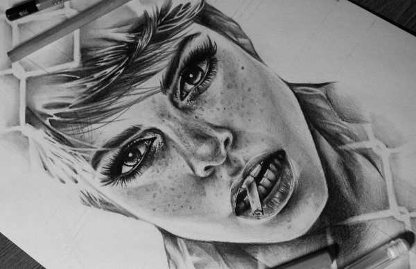 3д рисунки карандашом