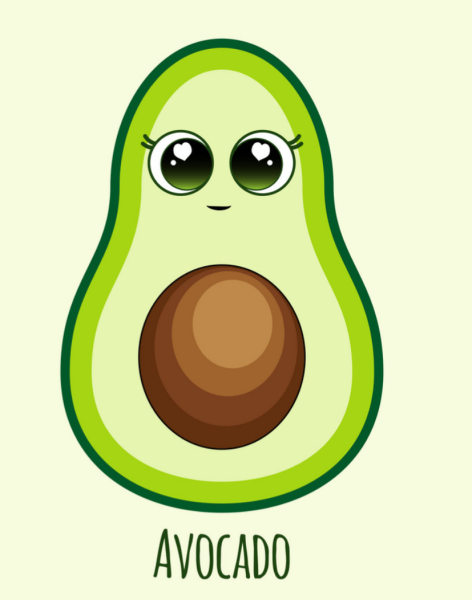 Лёгкие рисунки авокадо