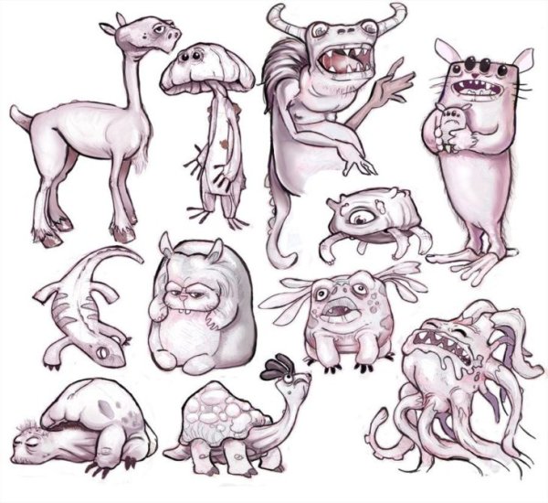 Монстрик карандашом