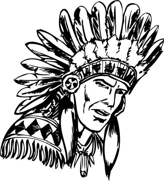 Вождь индейцев рисунок