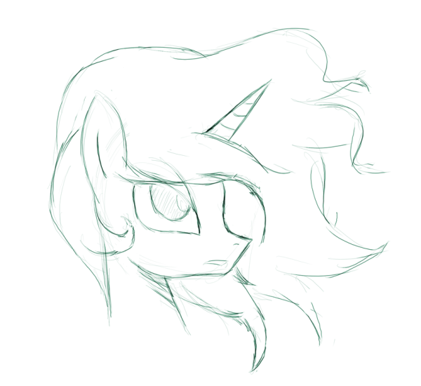 Пони для срисовки карандашом