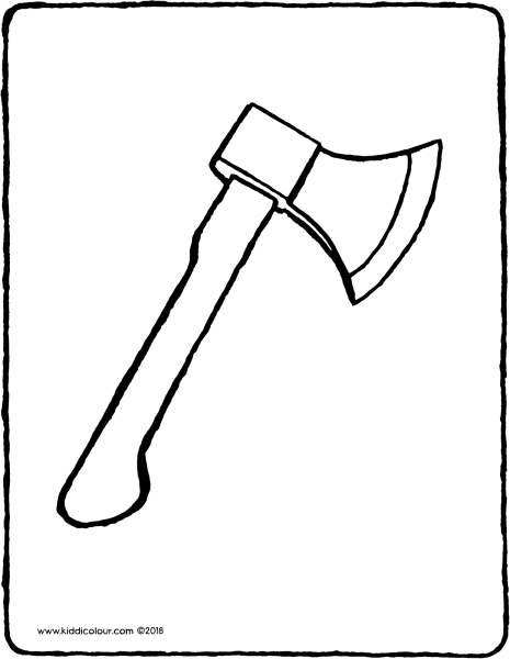 Топор раскраска для детей