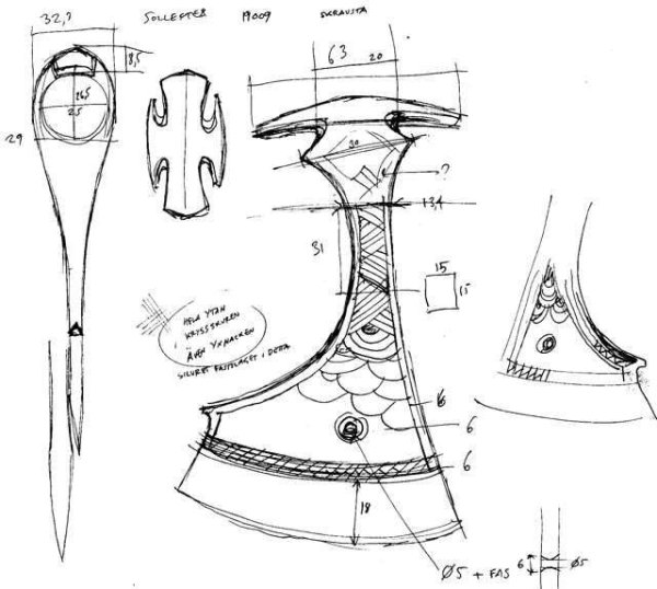 Топорище для топора викингов чертежи