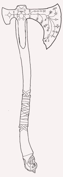 Скрещенные топоры черно белая