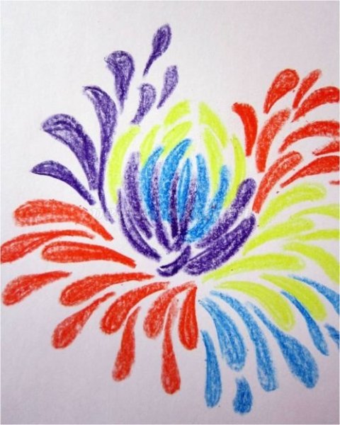 Рисунок восковыми карандашами для детей
