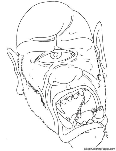 Циклоп Полифем раскраска