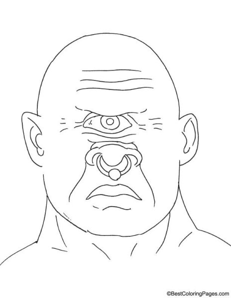 Циклоп раскраска