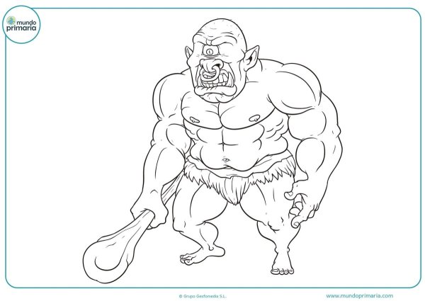 Циклоп раскраска