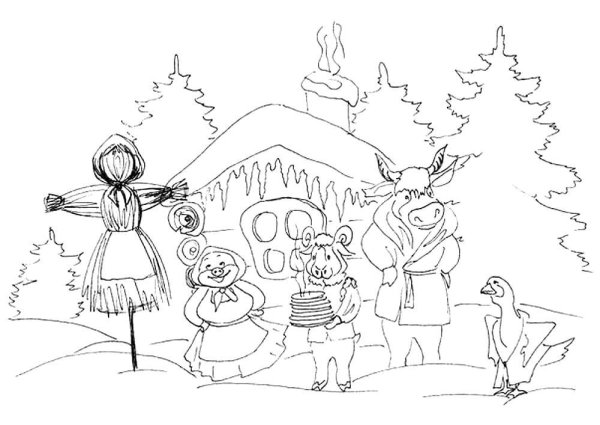 Масленица рисунок