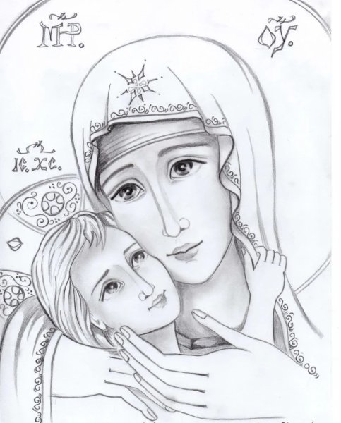 Прорись иконы Святого Пантелеймона