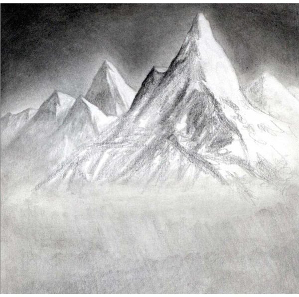 Гора Белуха горный Алтай рисунок