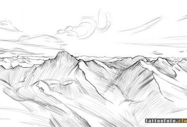 Рисунки карандашом природа