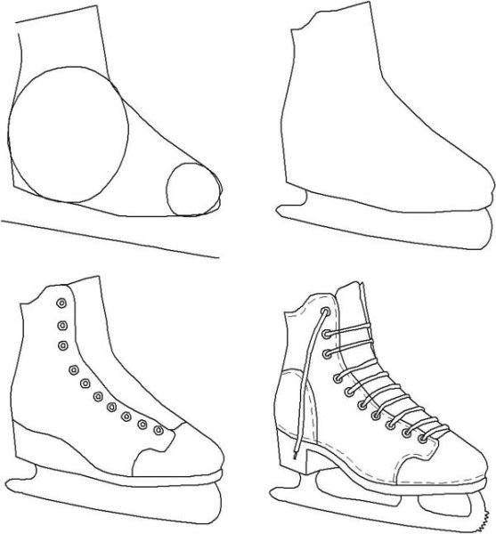 Коньки рисунок