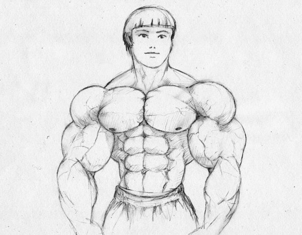 Нарисованный качок