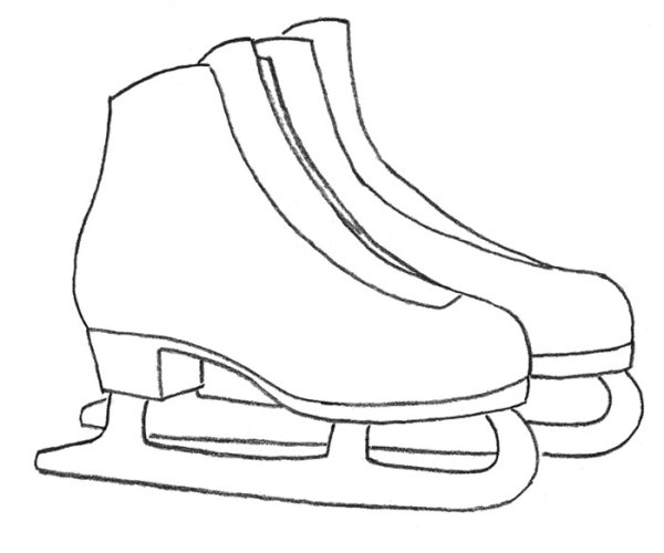Коньки карандашом