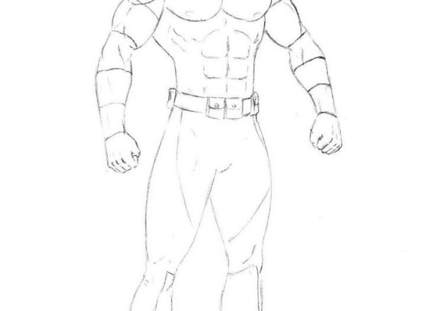 Раскраска мужчина в полный рост