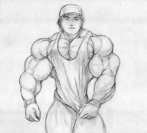 Нарисованный качок