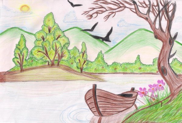 Рисунки о природе для 4 класса