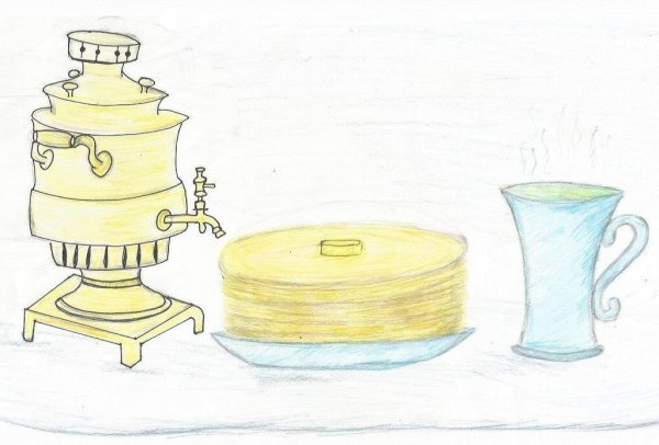 Чучело Масленицы рисунок