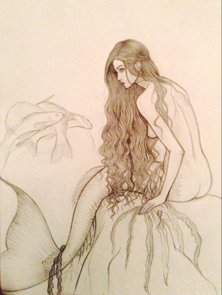 Русалка рисунок