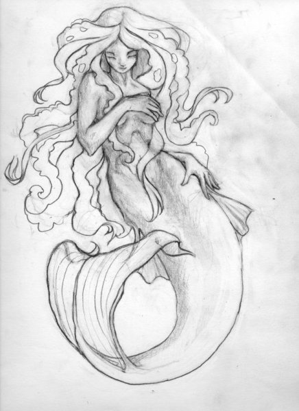 Русалка рисунок