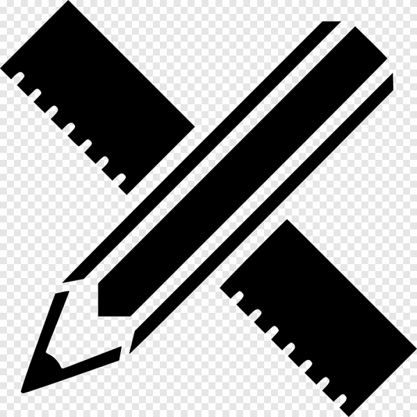 Пиктограмма карандаш линейка