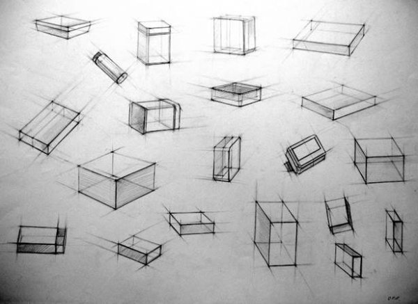 Рисование с натуры объемного прямоугольного предмета (коробка).